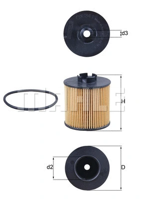 KNECHT olajszűrő - OX 341D - TothCarparts