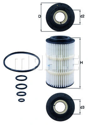 KNECHT olajszűrő - OX 345/7D - TothCarparts