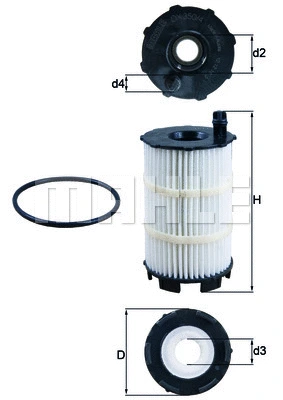 KNECHT olajszűrő - OX 350/4D - TothCarparts