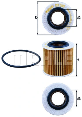 KNECHT olajszűrő - OX 360D - TothCarparts