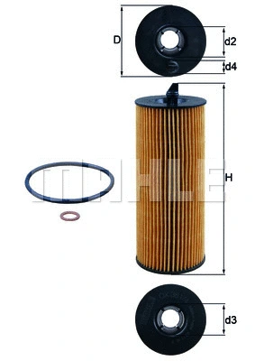 MAHLE olajszűrő - OX 361/4D - TothCarparts