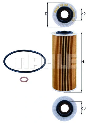 MAHLE olajszűrő - OX 368D1 - TothCarparts