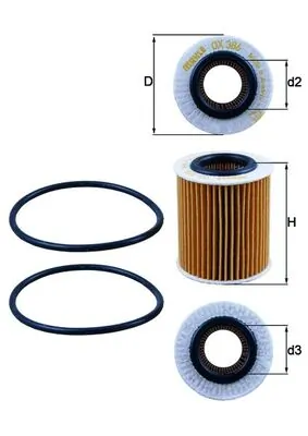 MAHLE olajszűrő - OX 386D - TothCarparts