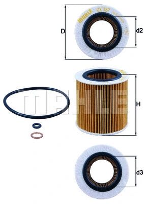 MAHLE olajszűrő - OX 387D - TothCarparts