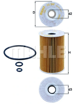 MAHLE olajszűrő - OX 388D - TothCarparts