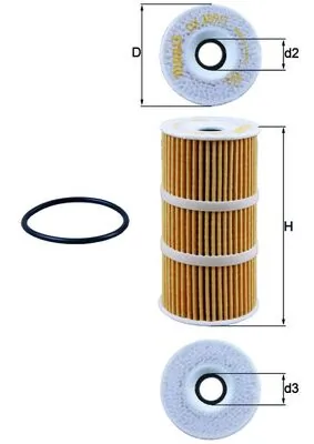 MAHLE olajszűrő - OX 389/1D - TothCarparts