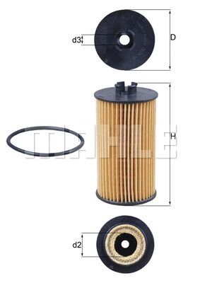 MAHLE olajszűrő - OX 401D - TothCarparts
