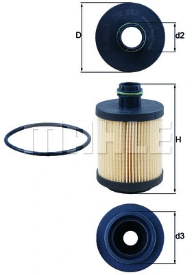 MAHLE olajszűrő - OX 553D - TothCarparts