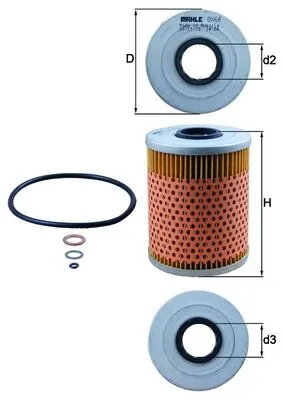 MAHLE olajszűrő - OX 68D - TothCarparts