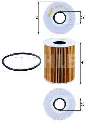 MAHLE olajszűrő - OX 776D - TothCarparts