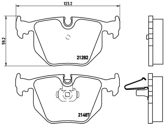 BREMBO fékbetétkészlet, tárcsafék - P 06 020 - TothCarparts