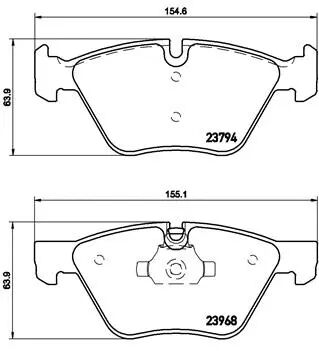 BREMBO fékbetétkészlet, tárcsafék - P 06 036 - TothCarparts