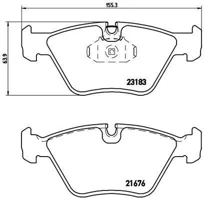 BREMBO fékbetétkészlet, tárcsafék - P 06 043 - TothCarparts