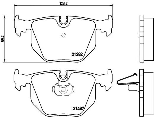 BREMBO fékbetétkészlet, tárcsafék - P 06 044 - TothCarparts