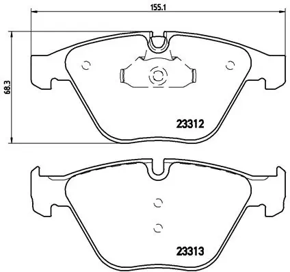 BREMBO fékbetétkészlet, tárcsafék - P 06 054X - TothCarparts
