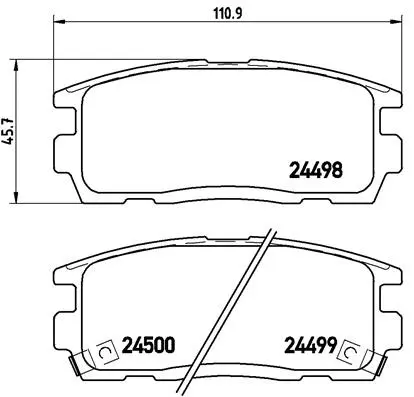 BREMBO fékbetétkészlet, tárcsafék - P 10 004 - TothCarparts