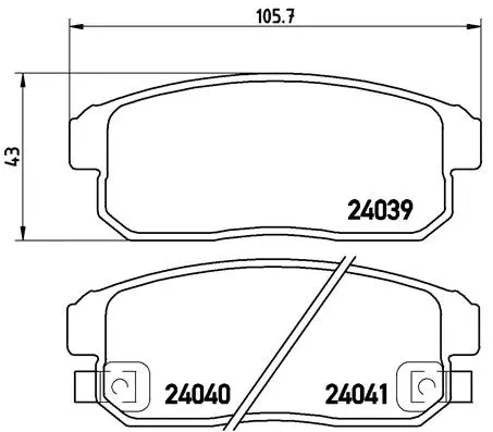 BREMBO fékbetétkészlet, tárcsafék - P 10 005 - TothCarparts