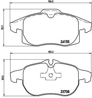 BREMBO fékbetétkészlet, tárcsafék - P 10 011 - TothCarparts