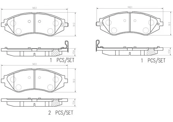 BREMBO fékbetétkészlet, tárcsafék - P 10 032 - TothCarparts