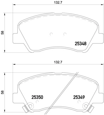 BREMBO fékbetétkészlet, tárcsafék - P 18 025 - TothCarparts