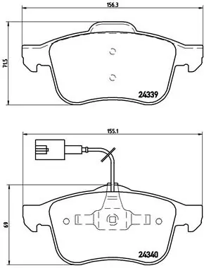 BREMBO fékbetétkészlet, tárcsafék - P 23 103 - TothCarparts