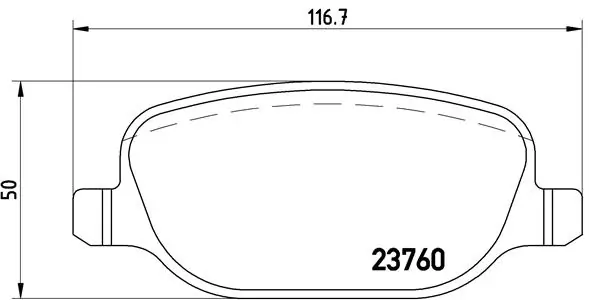 BREMBO fékbetétkészlet, tárcsafék - P 23 109 - TothCarparts