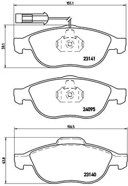BREMBO fékbetétkészlet, tárcsafék - P 23 114 - TothCarparts