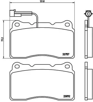BREMBO fékbetétkészlet, tárcsafék - P 23 115 - TothCarparts