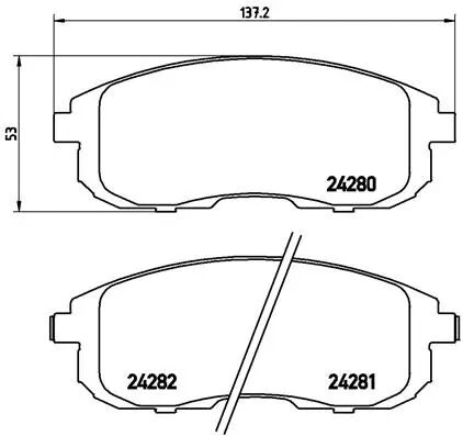 BREMBO fékbetétkészlet, tárcsafék - P 23 126 - TothCarparts