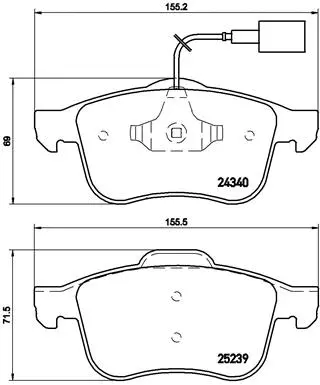 BREMBO fékbetétkészlet, tárcsafék - P 23 132 - TothCarparts
