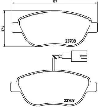 BREMBO fékbetétkészlet, tárcsafék - P 23 137X - TothCarparts