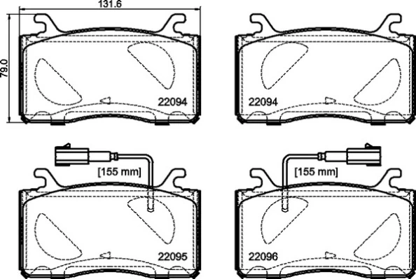 BREMBO fékbetétkészlet, tárcsafék - P 23 187 - TothCarparts