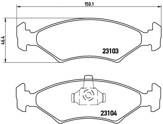 BREMBO fékbetétkészlet, tárcsafék - P 24 043 - TothCarparts