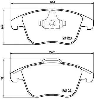 BREMBO fékbetétkészlet, tárcsafék - P 24 076X - TothCarparts