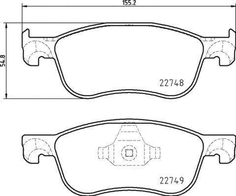 BREMBO fékbetétkészlet, tárcsafék - P 24 210 - TothCarparts