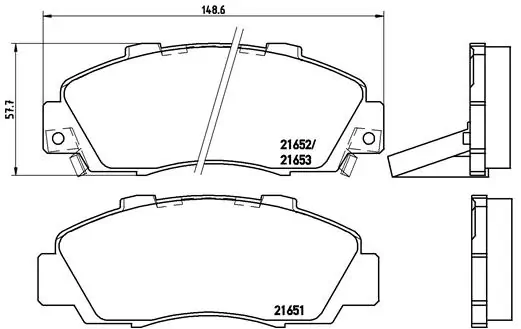 BREMBO fékbetétkészlet, tárcsafék - P 28 026 - TothCarparts