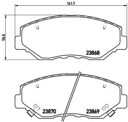 BREMBO fékbetétkészlet, tárcsafék - P 28 035X - TothCarparts