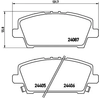 BREMBO fékbetétkészlet, tárcsafék - P 28 037 - TothCarparts