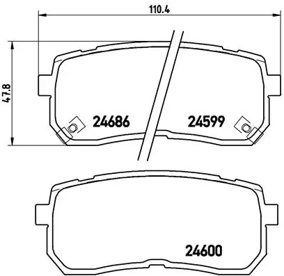 BREMBO fékbetétkészlet, tárcsafék - P 30 035 - TothCarparts