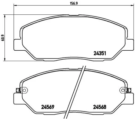 BREMBO fékbetétkészlet, tárcsafék - P 30 036 - TothCarparts