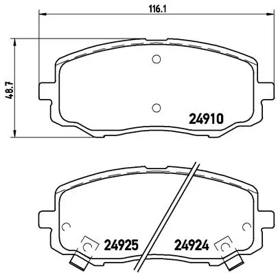 BREMBO fékbetétkészlet, tárcsafék - P 30 045 - TothCarparts