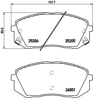 BREMBO fékbetétkészlet, tárcsafék - P 30 056X - TothCarparts