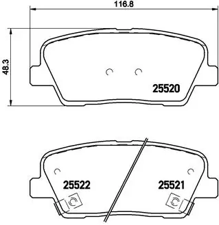BREMBO fékbetétkészlet, tárcsafék - P 30 063 - TothCarparts