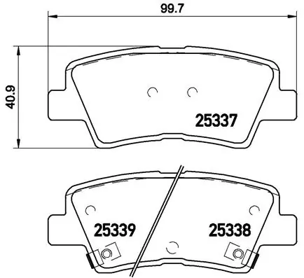 BREMBO fékbetétkészlet, tárcsafék - P 30 067 - TothCarparts