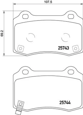 BREMBO fékbetétkészlet, tárcsafék - P 30 074 - TothCarparts