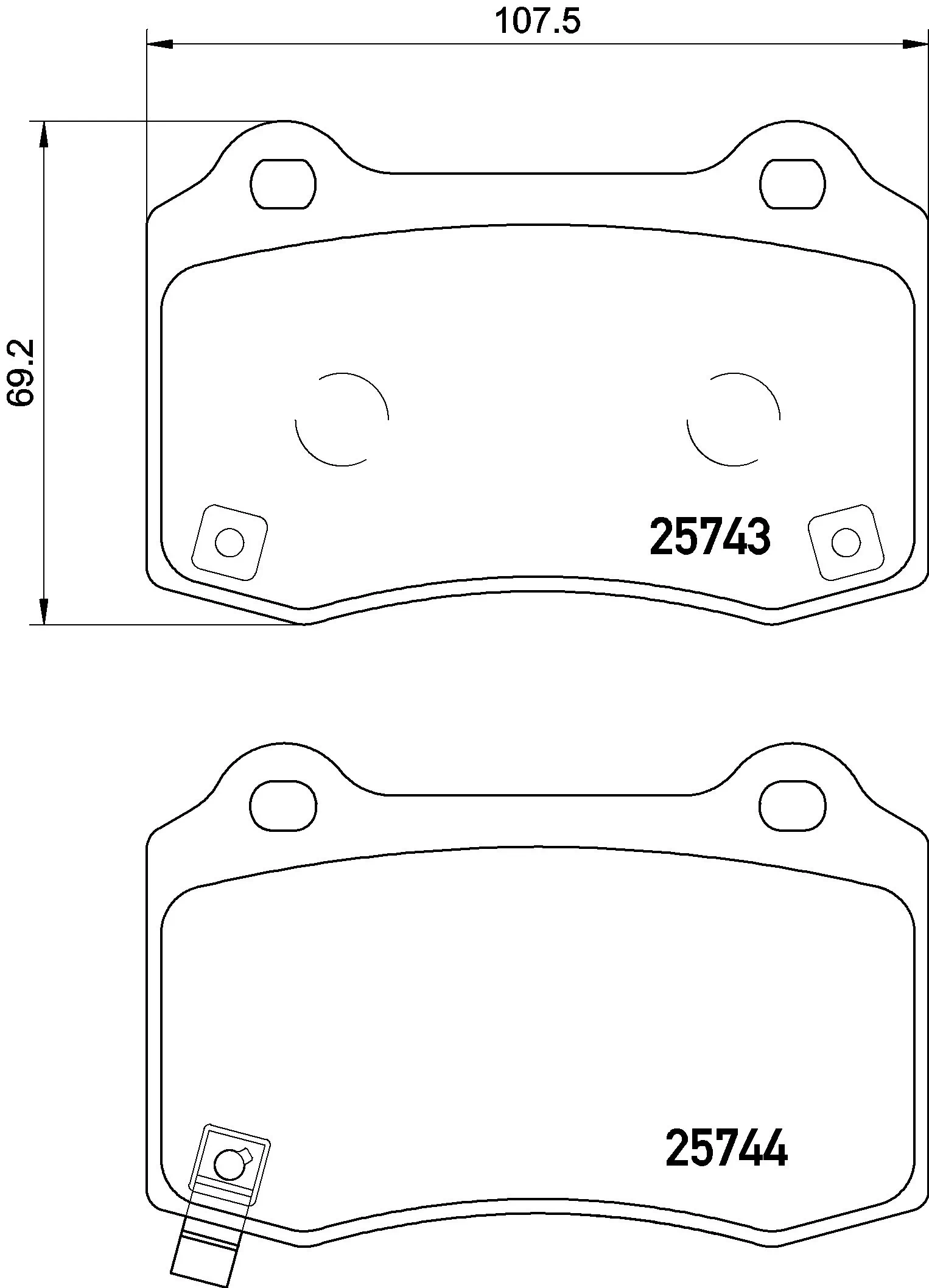 BREMBO fékbetétkészlet, tárcsafék - P 30 074E - TothCarparts