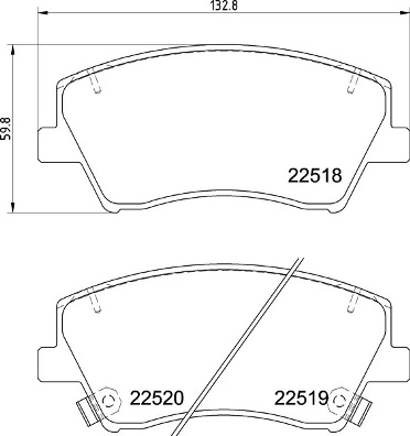 BREMBO fékbetétkészlet, tárcsafék - P 30 107 - TothCarparts