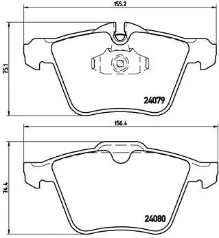 BREMBO fékbetétkészlet, tárcsafék - P 36 027 - TothCarparts