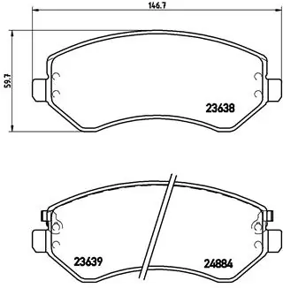 BREMBO fékbetétkészlet, tárcsafék - P 37 007 - TothCarparts