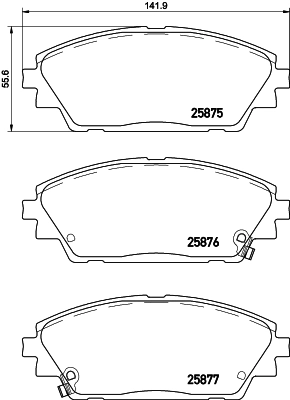 BREMBO fékbetétkészlet, tárcsafék - P 49 050 - TothCarparts